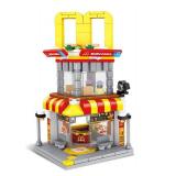 MAY OR IS MISSING PIECES LITTCO Building Blocks, City Street View Building Toy, 3D Toy Blocks, DIY Bricks Toys Building Set, Creative Christmas, Birthday Gift for Boy/Girl, 244PCS (Burger Shop) - Reta