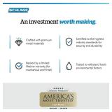 Schlage F40 GEO 622 ADD Georgian Door Knob with Addison Trim, Bed & Bath Privacy Lock, Matte Black - Retail: $28