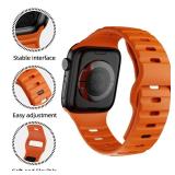 Soft Silicone Waterproof Strap Compatible with Apple Watch Ultra Band 49mm 46mm 45mm 44mm 42mm 41mm 40mm 38mm,Men Women Sport Bands for iWatch Series 10 9 8 7 6 5 4 3 2 1 SE Ultra (42/44/45/46/49mm, O