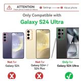 Varikke Compatible with Samsung Galaxy S24 Ultra Case, Liquid Silicone Upgrade [Camera Protection] [Anti-Scratch Microfiber Lining] Slim Soft Touch Gel Rubber Shockproof Phone Case 6.8\", Dark Purple 