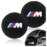 Car Cup Holder Coasters Fit for BMW M2 M3 M4 M5 M8 X3M X4M X5M X6M XM Accessories,Recessed Silicone Anti Slip Cup Holder Coaster Interior Accessories 2.75in 2Pack - Retail: $10