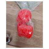 YAFIYGI Rubber Pipe Cap End Caps 2 Inch Round Black Vinyl Covers Pack of 4 Hardware Plugs for Pipes Dock Poles PVC Flexible Push On Design Metal Tubing Post Rubber Cover Snug Fit 1\" Deep(Red) - Retai