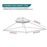 Grill Gazebo Replacement Canopy Top - Wonwon 5x8 Gazebo Roof Double Tiered Outdoor BBQ Roof Cover Grill Shelter Only Fit for Model L-GG001PST-F (Khaki) - Retail: $34