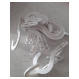 Laundry Hooks Boot Hangers Plastic Clothes Pins Hanger Clips for Bathroom Travel Portable White (12Pcs) - Retail: $8