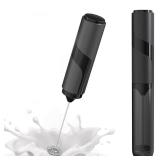 DENENTT Handheld Milk Frother with Cover- 15-Second Silent Drink Mixer, Travel-Ready with ABS Sleeve, Battery-Powered for Coffee, Matcha & Shakes - Retail: $7