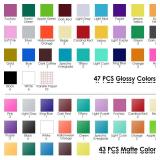 HTVRONT Permanent Vinyl for Cutting Machine-100 Pack 12 \"x12 Adhesive Vinyl Sheets Set, 90 Sheets Permanent Bundle & 10 Transfer Tape for Projects and Crafting - Retail: $32