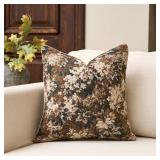 NOT SQUARE CASE, 20\" x 12\" Rectangular Yangest Neutral Floral Pillow Cover, Vintage ChenilleThrow Pillow Cover Soft Decorative Farmhouse Accent Couch Pillow Cover for Living Room Bedroom, Coffee Bro