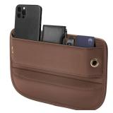 Owntow Universal Fit Car Seat Gap Filler Organizer, Premium Leather Car Organizers and Storage Car Accessories for Women/Men, Adjustable Gap Filler for Car SUV Truck (Brown, 1 Pack) - Retail: $27