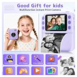 CAMERA ONLY MISSING ACCESSORIES Instant Print Camera for Kids, Christmas Birthday Gifts for Girls Boys, 1080P Instant Digital Print Cameras for Toddler,Portable Toy for 4 5 6 7 8 9 10 Year Old Girl wi