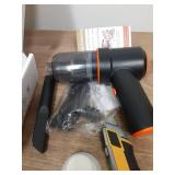 PRE OWNED KMM Handheld Car Vacuum Cleaner, 9000PA Vacuum Cleaner & Air Duster, 120W High Power Vacuum Portable Cordless, Hand Held Vacuum Rechargeable with Multi-Nozzles & LED Light for Home, Car, Off