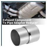 TUCKBOLD Exhaust Adapter Connector 2.75\" Inch ID to 3\" Inch ID Stainless Steel Reusable | Exhaust Pipe Reducer 1 Pcs - Retail: $14