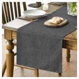 Artoid Mode Grey Table Runner, Seasonal Washable Kitchen Dining Table Decoration for Home Party Decor 13x36 Inch - Retail: $10