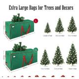 Cosy Family 7.5 ft Christmas Tree Storage Bag - Durable Heavy Duty Extra Large Artificial Xmas Holiday Tree Bag with Reinforced Handles and Dual Zippers Wide Opening - Green - Retail: $10
