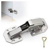 Ravinte 4 Pack Soft Close Hidden Hinges Surface Mount Kitchen Cabinet Hinges, No Pre-drilled Heavy Duty for Kitchen Cabinet Cupboard Door - Retail: $10