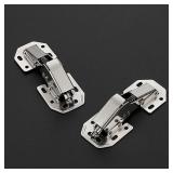 Ravinte 4 Pack Soft Close Hidden Hinges Surface Mount Kitchen Cabinet Hinges, No Pre-drilled Heavy Duty for Kitchen Cabinet Cupboard Door - Retail: $10