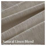 Taupe 60 Inch Wide Curtains 96 Inches Long for Living Room Light Filtering Semi Sheer Modern Farmhouse Pleated Curtain with Hooks Rings for Patio Sliding Door Large Window Burlywood Birch 1 Panel - Re