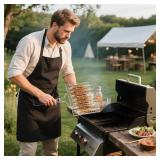 Fish Grill Basketsï¼Folding Portable Fish Grilling Rack For Grill, BBQ Grilling Basket, Stainless Steel Grill Basket For Veggies, Shrimp, Meat Cookï¼Come With Storage Bag and Two Basting Brush