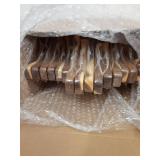 Tanlade 16 Pcs Acacia Wood Cutting Board with Handle Chopping Boards Decorative Charcuterie Platter Pizza Bread Cheese Fruit Serving Tray for Kitchen Counter Table Christmas Decorate(12 x 6 Inch) - Re