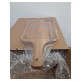 Tanlade 16 Pcs Acacia Wood Cutting Board with Handle Chopping Boards Decorative Charcuterie Platter Pizza Bread Cheese Fruit Serving Tray for Kitchen Counter Table Christmas Decorate(12 x 6 Inch) - Re