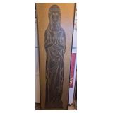 Medieval Brass Rubbing Art - Religious Figure
