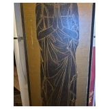 Medieval Brass Rubbing Art - Religious Figure