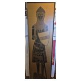 Medieval Knight Brass Rubbing Art