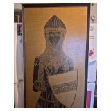 Medieval Knight Brass Rubbing Art