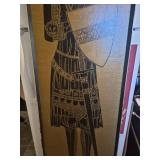 Medieval Knight Brass Rubbing Art