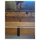 Lighthouse at Sunset Oil Painting in Wood Frame