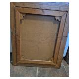 Mid-Century Portrait Oil Painting in Silver Frame