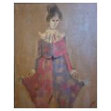 Victorian Style Figure Oil Painting