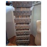 Wooden Retail Display Stand with Metal Name Plates