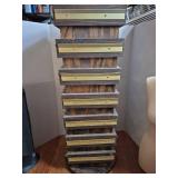 Wooden Retail Display Stand with Metal Name Plates