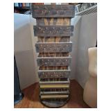 Wooden Retail Display Stand with Metal Name Plates