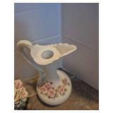 Porcelain Swan Set with Floral Decorations