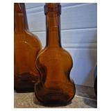 Amber Glass Violin Bottle Collection