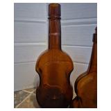 Amber Glass Violin Bottle Collection