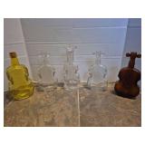 Decorative Violin Shaped Glass Bottles Collection