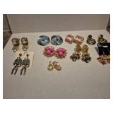 Costume Jewelry Earring Collection - 8 Pairs