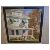 Framed Watercolor House Portrait