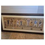 History of American Baseball Evolution Print