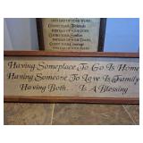 Inspirational Wall Art Set - Count Your Blessings and Home Blessing Signs