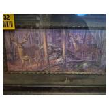 Whitetail Deer Forest Scene Framed Art Print