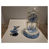 Timex Dolphin Anniversary Clock with Glass Dome