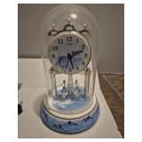 Timex Dolphin Anniversary Clock with Glass Dome