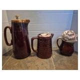Brown Glazed Pottery Set