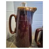 Brown Glazed Pottery Set