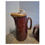 Brown Glazed Pottery Set