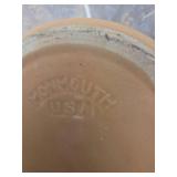 USA Stoneware Covered Casserole Dish with Floral Design