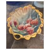 Decorative Glass Collection - Hobnail Jar, Blue Bowls & Floral Plate